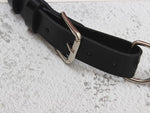 Pu Leather Black Thick Metal Chain Long Wide Belt - Alt Style Clothing