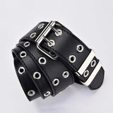 Chain Leather Pin Buckle Belt - Alt Style Clothing