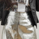 Weird PU Lace Up Hip High Waist Mini Skirt - Alt Style Clothing