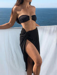 Solid High Waist Bikini Set - Alt Style Clothing