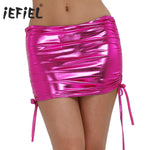 Club Wear Short Skirt Patent Leather Micro Mini Skirt - Alt Style Clothing