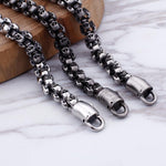 Stainless Steel Shiny Skull Charm Link Chain - Alt Style Clothing