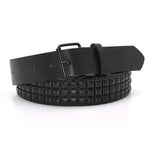 Leather punk bullet belt hollow rivet brand belt personality rock - Alt Style Clothing