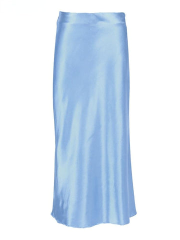 Solid Satin Silk Skirt High Waisted - Alt Style Clothing
