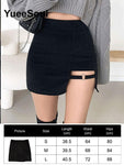 High Waist Goth Dark Mini Skirt - Alt Style Clothing