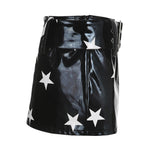 Slim Pu Leather Below The Navel With Sashes Cool Retro Zipper Mini Skirt - Alt Style Clothing