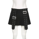Gothic A-line Pleated Skirt