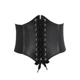 Corset Wide Cincher Belt Faux Leather Slimming Body Shaping Girdle - Alt Style Clothing