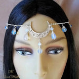 Crescent moon head chain forehead  tiara