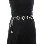 Gothic Moon Pendant Belt for Women's High Waist Fashion in Gold or Silver - Alt Style Clothing