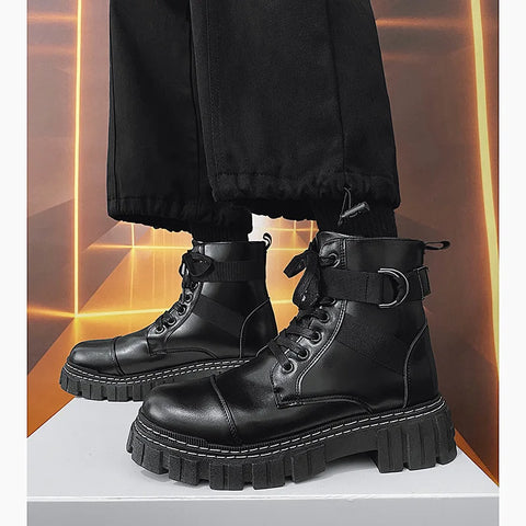 Ankle Leather Boots For Men
