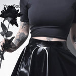 High Waist Goth Dark Mini Skirt