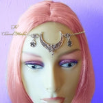 Crescent moon head chain forehead  tiara