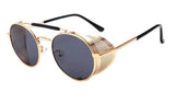 Revive the Steam Era with Vintage Round Steampunk Sunglasses - Metal Frame - Alt Style Clothing