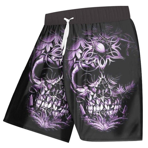 Horrible Devil Skull Print 3d Casual Shorts - Alt Style Clothing