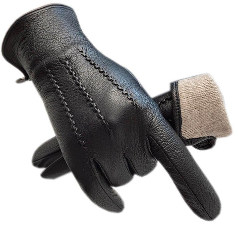 Wool Lined Fashion Leather Gloves - Alt Style Clothing