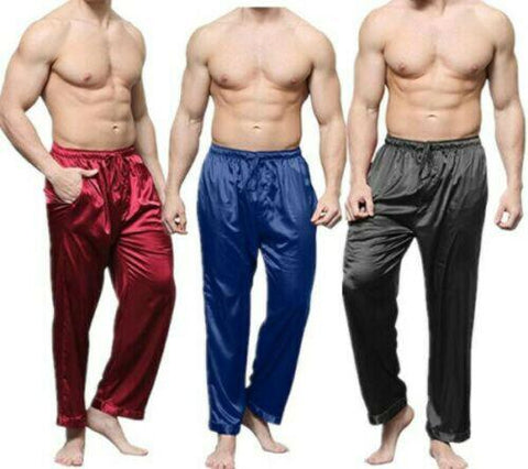 Classic Satin Pajamas Sleepwear Pants Sleep Bottoms - Alt Style Clothing