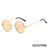 Retro Polarized Round Metal Frame Sunglasses - Alt Style Clothing