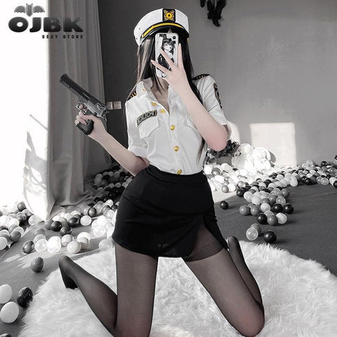 Police Woman Officer Uniform Sexy Outfit - Alt Style Clothing