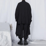 Oversize Gothic Irregular Shirt - Handsome and Loose with Long Sleeves - Alt Style Clothing