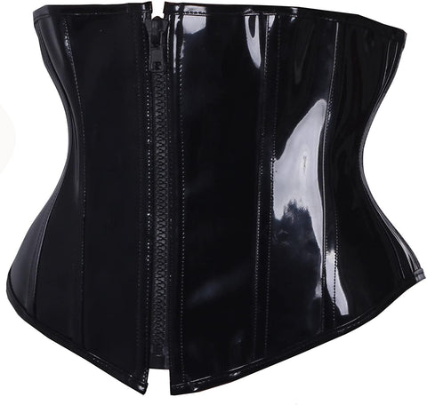 PVC Leather Steampunk Gothic Wasit Underbust Corset - Alt Style Clothing