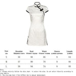 Gothic Solid Color Slim Mandarin Neck With Short Sleeve And Buttons Splice Party Dress - Alt Style Clothing