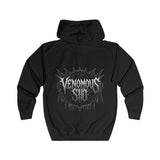 Venomous Sin Poisoned Embrace Uncuffed Unisex Full Zip Hoodie