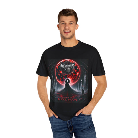 Venomous Sin - Beneath the Blood Moon Graphic Unisex T-Shirt - Dark Fantasy Design