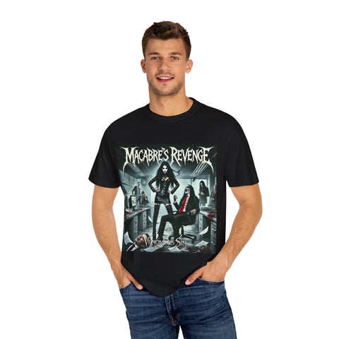 Venomous Sin Macabre's Revenge Unisex Garment-Dyed T-Shirt - Perfect for Horror Fans