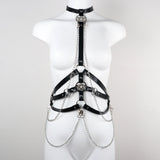 Gothic Leather Chest Harness Body Gothic