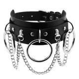 Black Gothic Punk Choker Goth Chain Collar - Alt Style Clothing