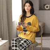 Autumn-Winter Cotton Pajama Set – Cozy and Cute Homewear for Relaxation