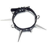 Big Long Spiked Choker Collar - Alt Style Clothing