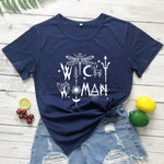 Gothic Witchy Woman Short Sleeve T-Shirt – O-Neck Casual Tee