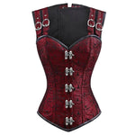 Lady Steel Bone Corset Gothic Steampunk with Front Buckles - Alt Style Clothing