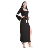 Nun Costume Fancy Sexy Black Church Sister