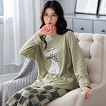 Autumn-Winter Cotton Pajama Set – Cozy and Cute Homewear for Relaxation