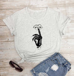 Cute Women's T-shirt - Gothic, Punk, with Short Sleeves