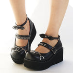 Gothic Shoes - PU Leather Heart Ankle with Maryzhen Shoes