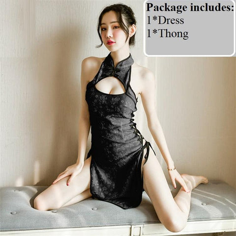 Cosplay Costume Cheongsam Dress Lace Outfit