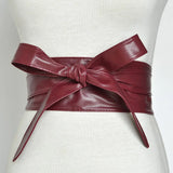 Lace-Up Bowknot Wide Waist Belt – Stylish Accent for Any Outfit