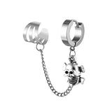 Stainless Steel Skull Drop Earrings