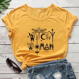 Gothic Witchy Woman Short Sleeve T-Shirt – O-Neck Casual Tee