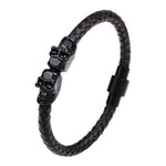 Classic Hand-Woven Leather Bracelet - Nordic Amulet Design