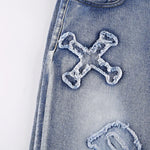 High Waisted Chain Jeans - Featuring a Cross Chain and Hollow Out Design for a Sexy and Elegant Look