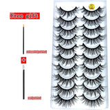 10 Pairs 3D Faux Mink Eyelashes - Natural Thick Long Dramatic Fake Lashes