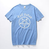 Hail Satan T-Shirt Pentagram rock goth unholy satanic - Alt Style Clothing