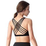Push Up Wirefree Padded Crisscross Strappy Crop Top