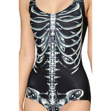 Gothic Skeleton One Piece Swimsuit - Alt Style Clothing