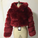 High-End Fox Fur Leather Coat – Luxury Thick Warm Fur for Ladies